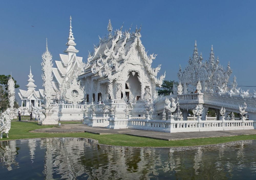 Il Tempio Bianco Wat Rong Khun a Chiang Rai, in Thailandia