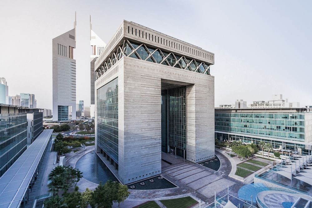 L'edificio DIFC The Gate, simbolo del distretto finanziario di Dubai