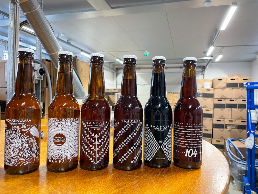Le birre prodotte dal birrificio Haapala di Vuokatti Sotkamo, Finlandia
