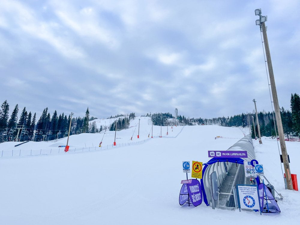 Skilift per bambini nelle piste da sci di Vuokatti