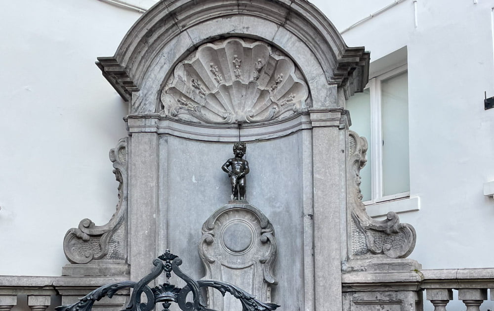 Particolare della fontana del Mannekin Pis a Bruxelles