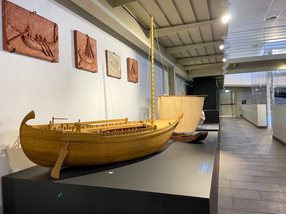 Modellino di veliero romano al Museo delle Navi di Fiumicino