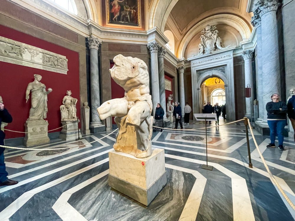 Il Torso del Belvedere a cui si ispirò Michelangelo per le figure dipinte nella Cappella Sistina