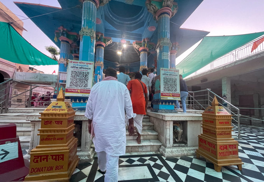 L'interno del Tempio di Brahma a Pushkar