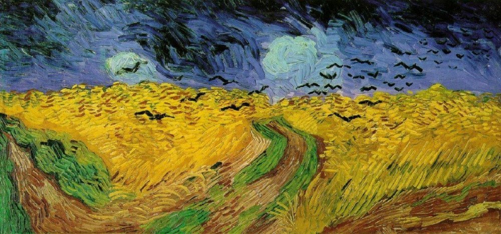 Campo di grano con volo di corvi di Vincent Van Gogh