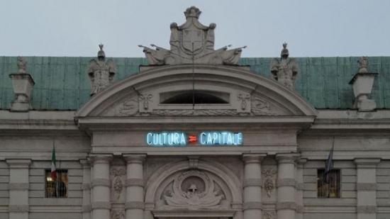 Cultura=Capitale di Alfredo Jaar per la manifestazione Luci d'Artista di Torino