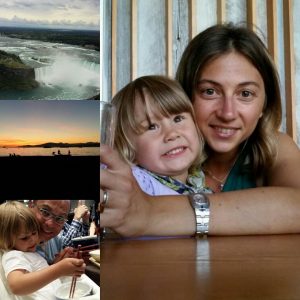 Elisa di Piccoli grandi viaggiatori con la sua famiglia