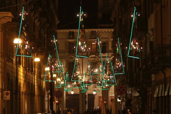 Vele di Natale di Vasco Are per la manifestazione Luci d'Artista di Torino
