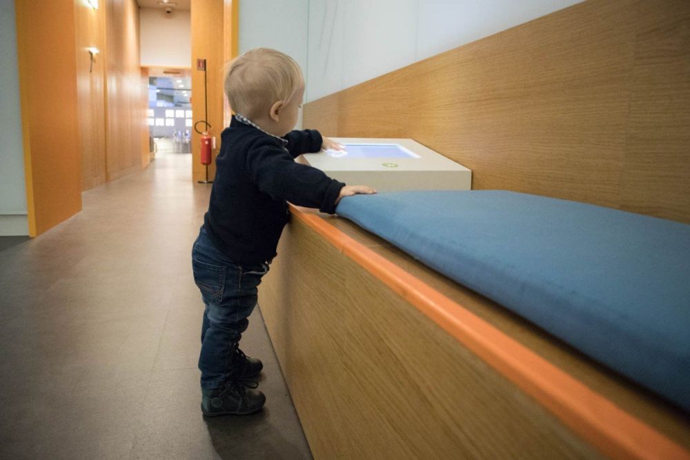 Il Britalian baby nella sala Conoscere del Museo del Risparmio di Torino