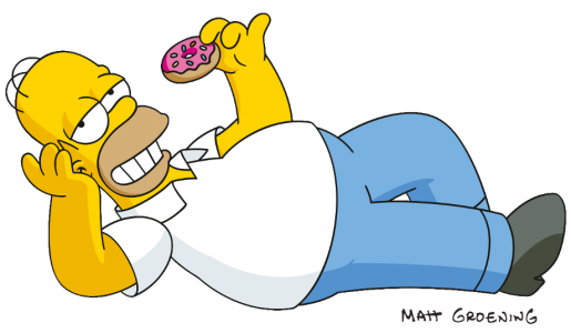 Homer Simpson con un donut