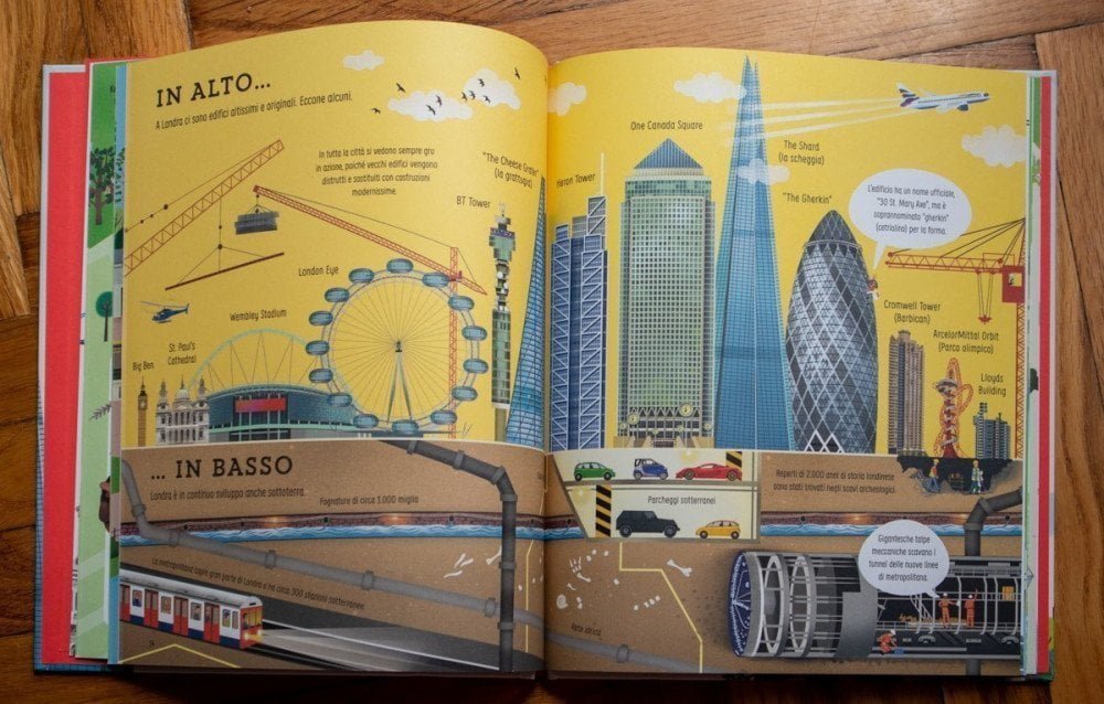 I palazzi più alti nel libro Alla scoperta di Londra delle Edizioni Usborne