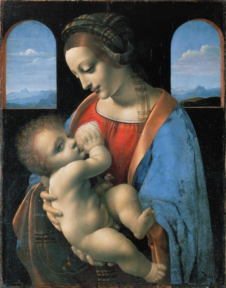 Madonna del latte attribuita a Leonardo da Vinci
