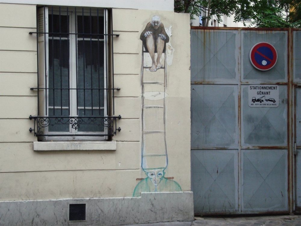 Murales nel quartiere Belleville di Parigi